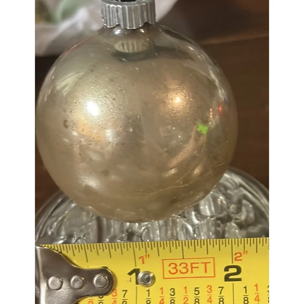 Vintage Shiny Brite Gold Glass Ball Christmas Ornament 2.25
